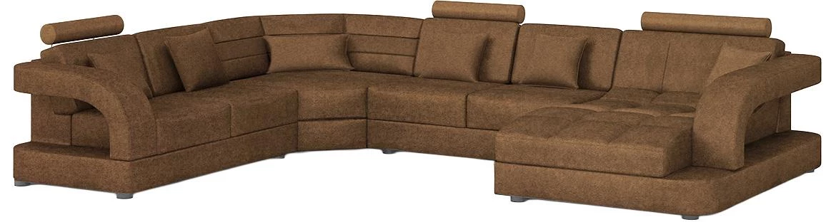 Douglas C P Morena 7 ugaona garnitura 385x280x100 cm braon leva