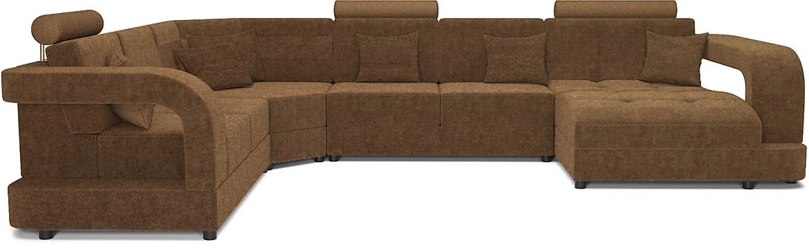 Douglas C P Morena 7 ugaona garnitura 385x280x100 cm braon leva