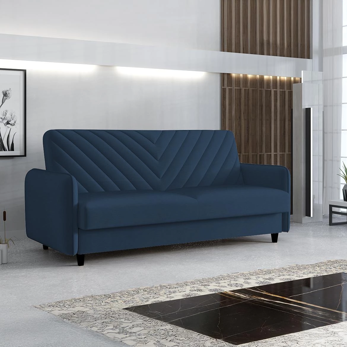 Modena Kronos 5 trosed sa ležajem 212x97x99 cm plava univerzalan