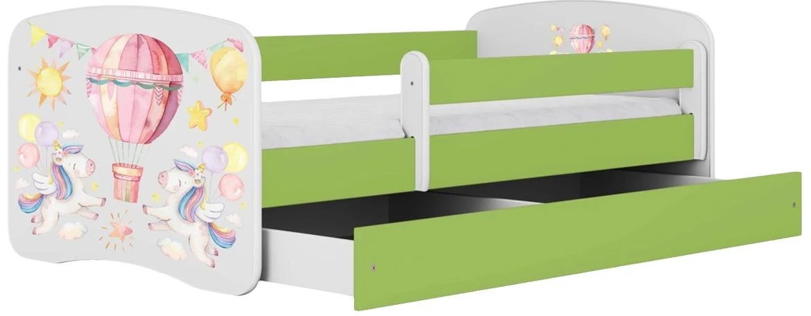 Babydreams decji krevet sa podicom 90x184x61 cm zeleni