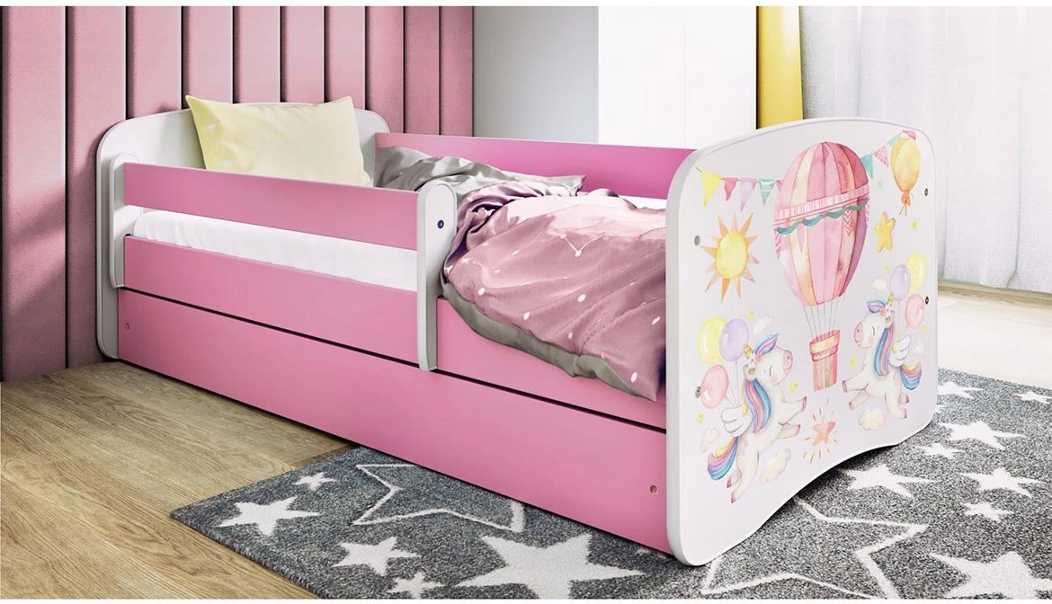 Babydreams decji krevet sa podicom 90x164x61 cm ružicasti