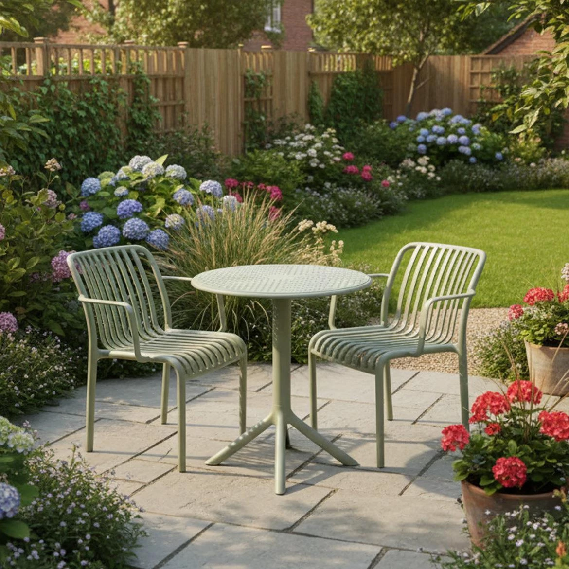 Baštenski plasticni sto D60x75 cm, zelenaai