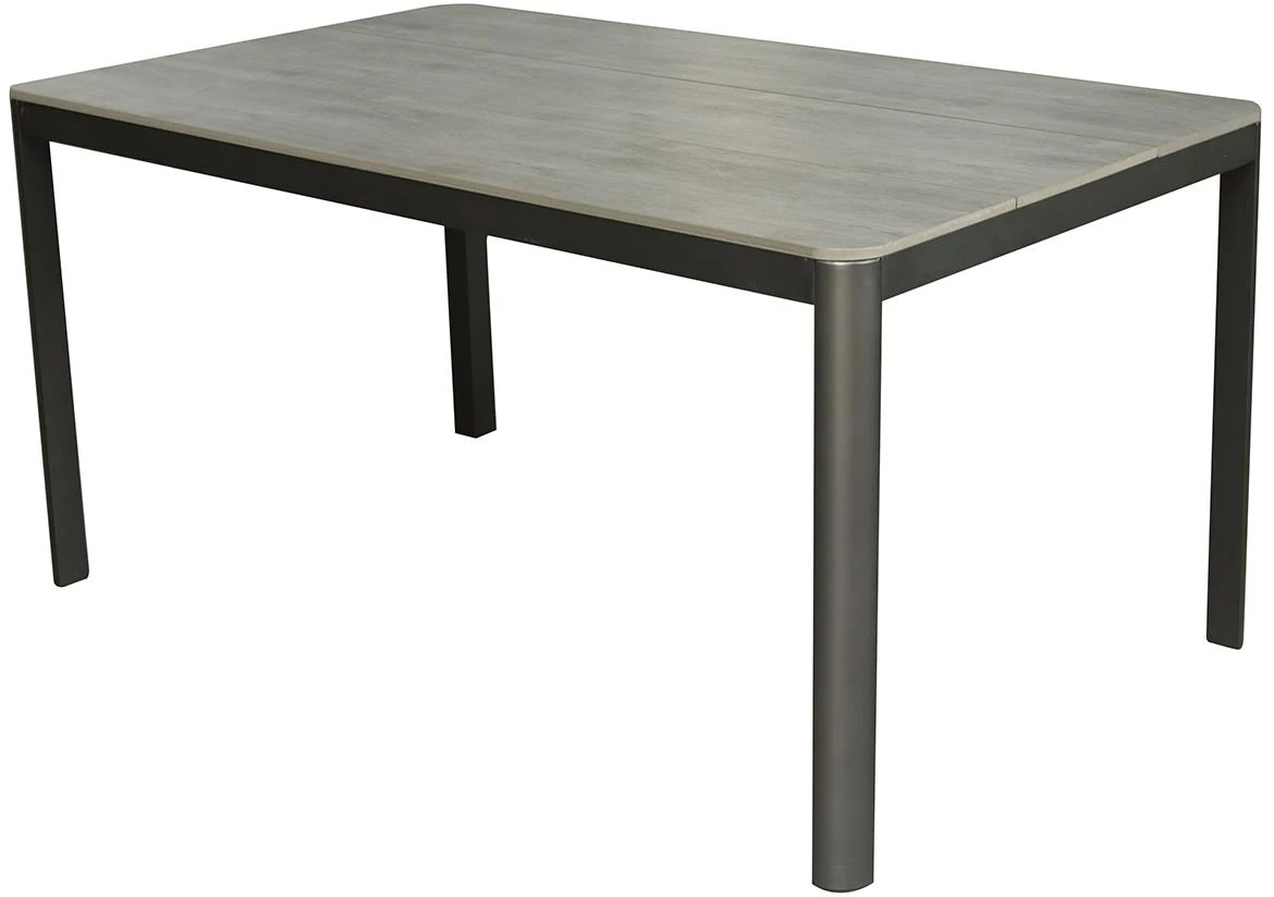 Alu baštenski sto 180x100x74 cm sa sivom polywood plocom