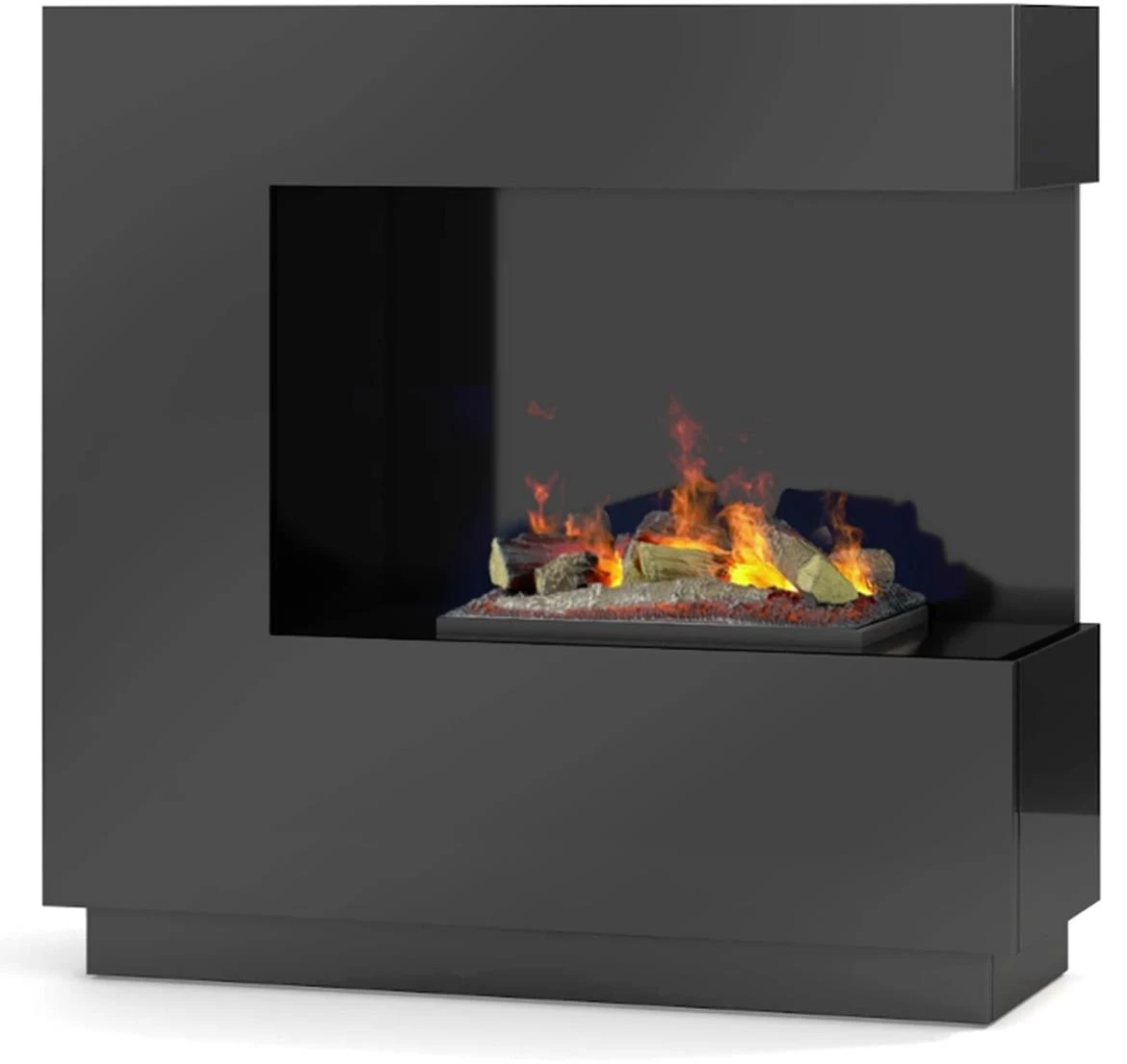 Elektricni kamin Zen Right 400/600 crni sjajni