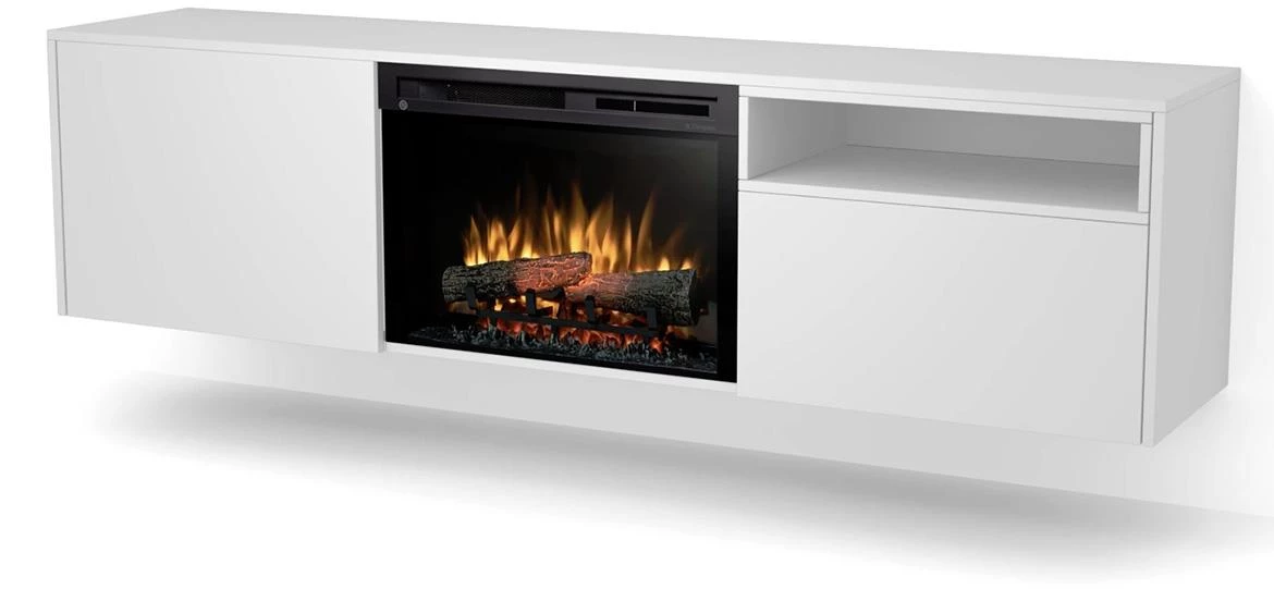 Tecero elektricni kamin 26”, sjajno bijela boja