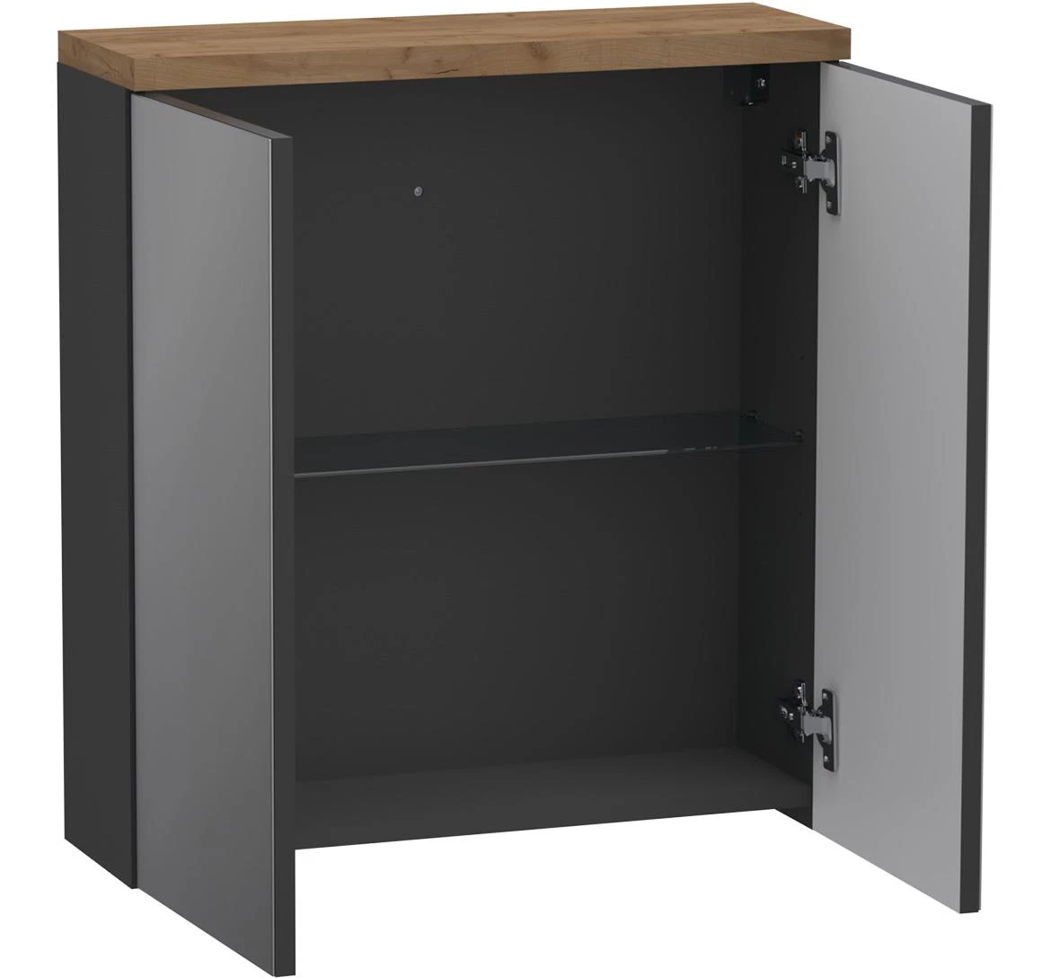 Ovo kupatilski ormaric sa ogledalom 79,7x20,1x65,6 cm antracit