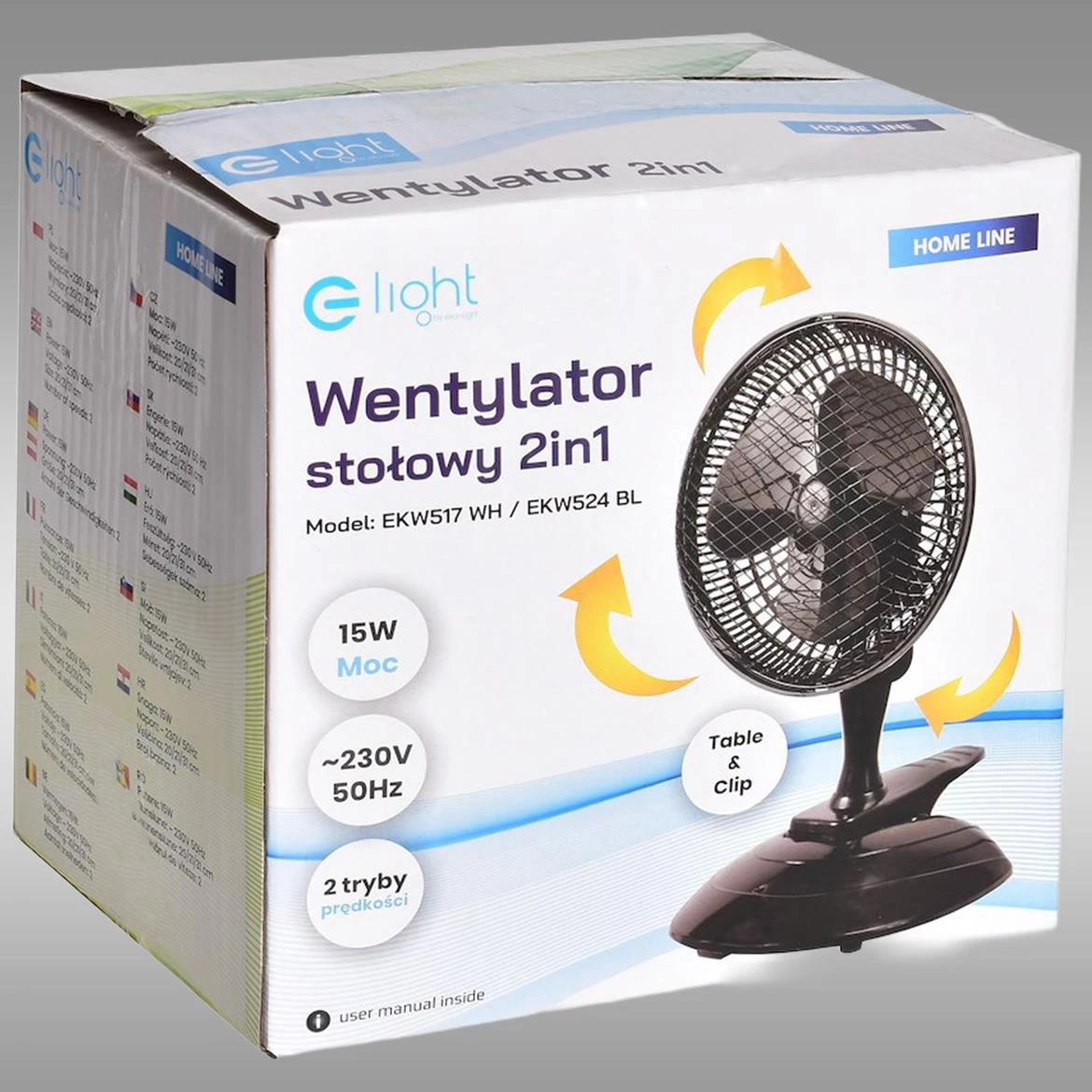 Stolni ventilator EKW524 crni 6” 2u1