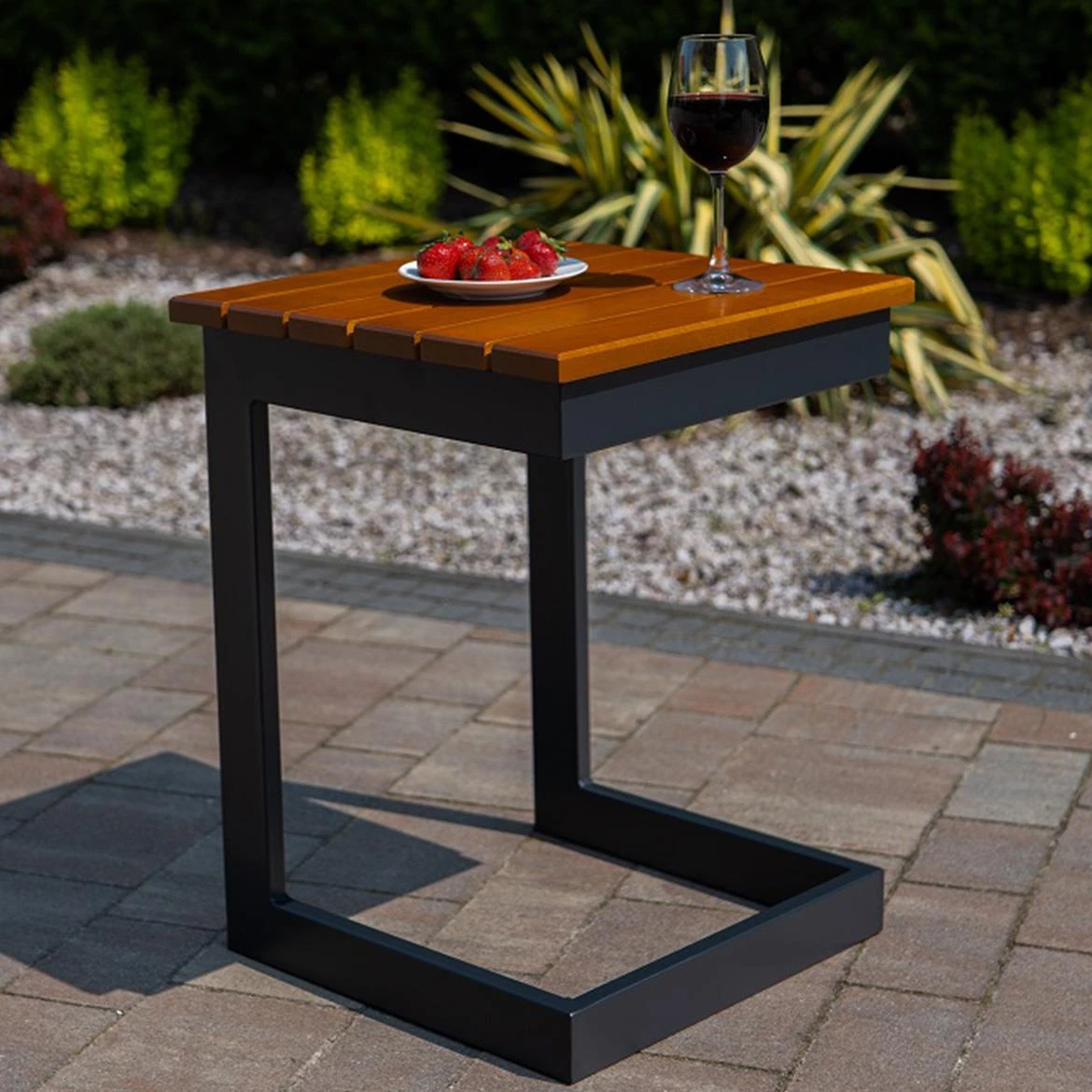 Baštenski stocic 43x43x57 cm, bor/crni