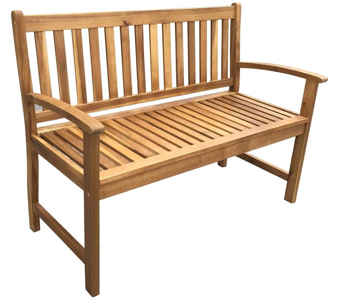 Drvena baštenska klupa sa rukonaslonima 120x59x90 cm, natur