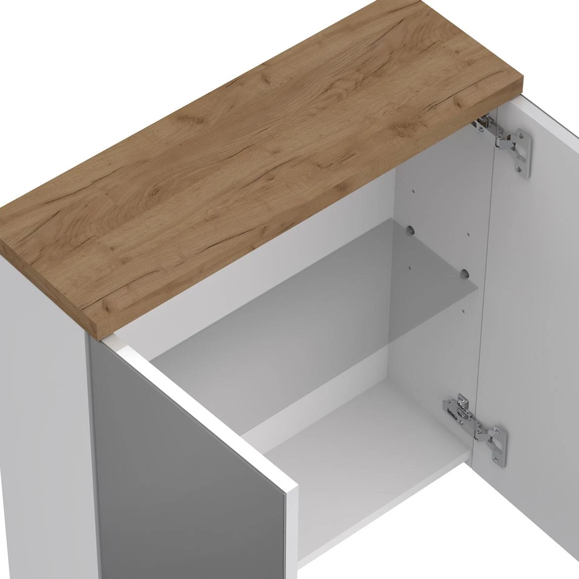 Ovo kupatilski ormaric sa ogledalom 79,7x20,1x65,6 cm beli