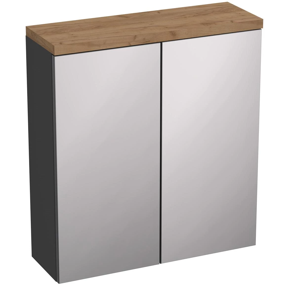 Ovo kupaonski ormaric s ogledalom 59,7x20,1x65,6 cm antracit