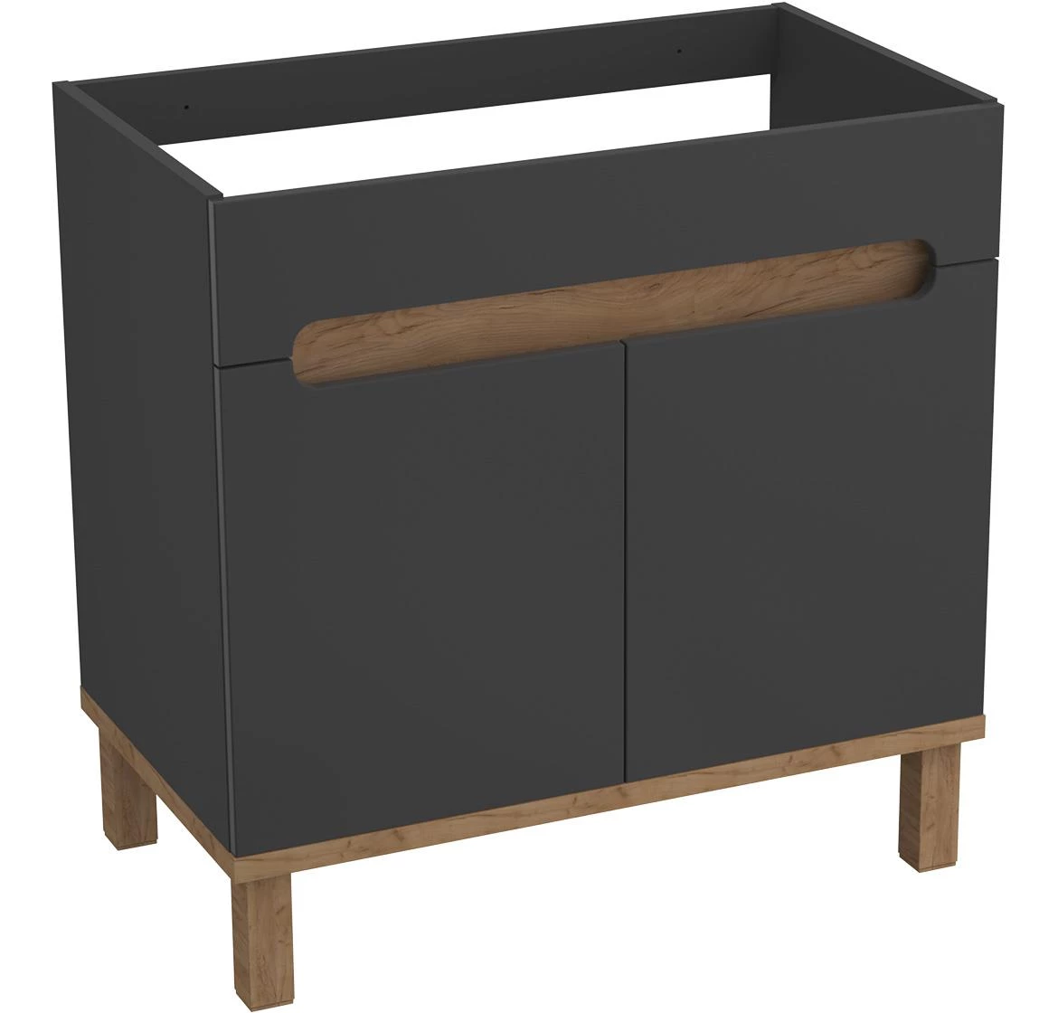 Ovo kupatilska baza 79,7x45,6x80 cm antracit