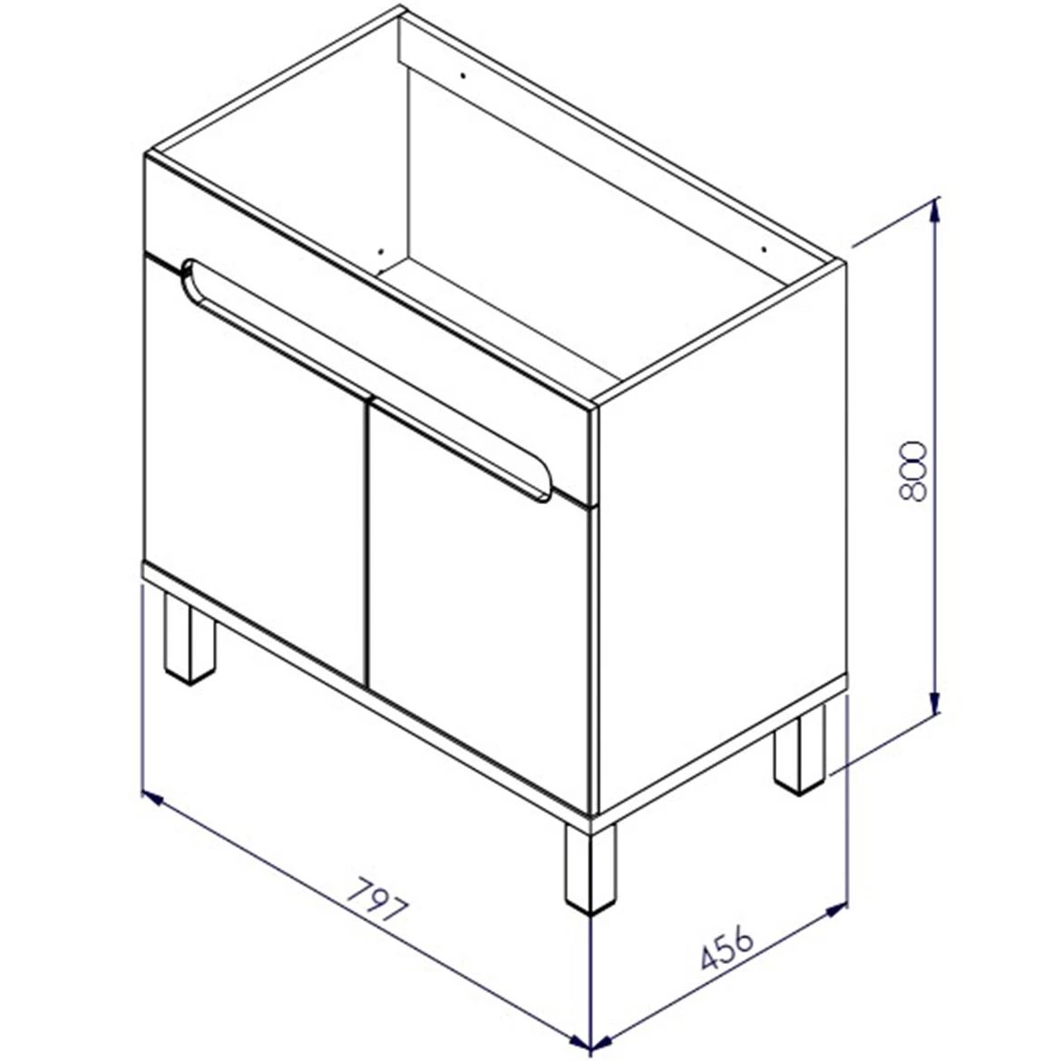 Ovo kupatilska baza 79,7x45,6x80 cm bela