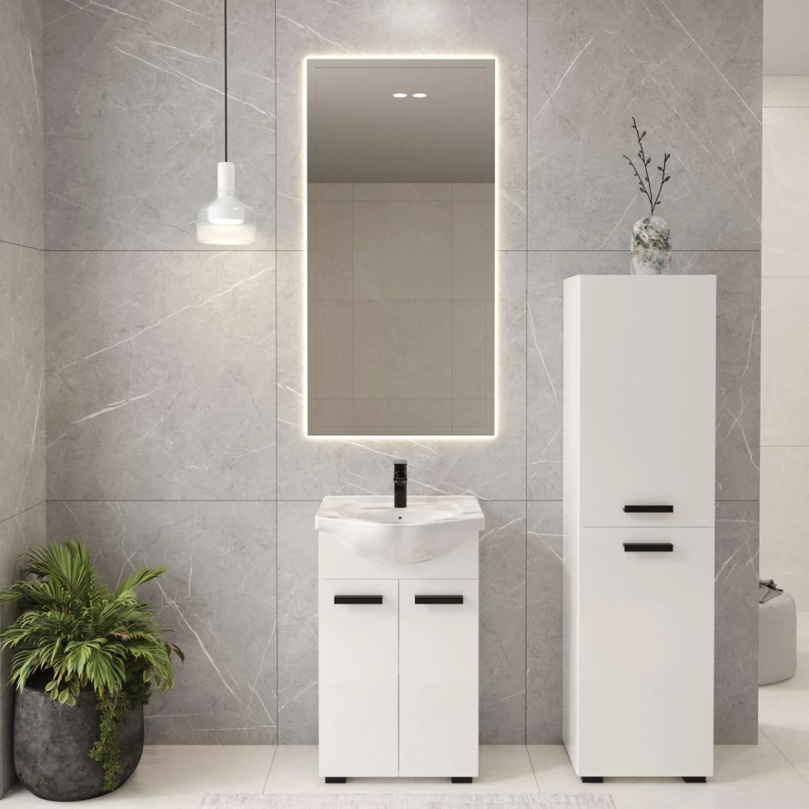 Plain baza sa umivaonikom 65x43x82 cm bela