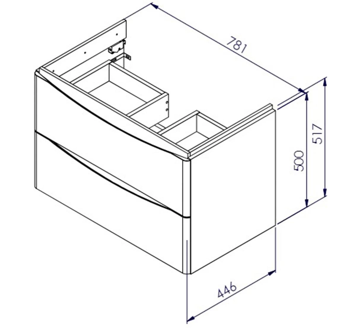 Ostin baza sa umivaonikom 78,1x44,6x81,7 cm bela
