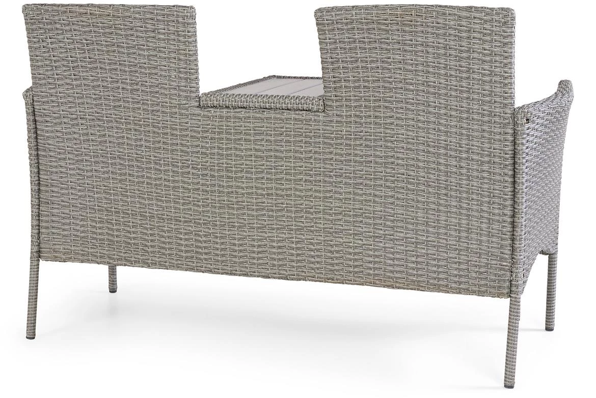 Hugo klupa sa stocicem od tehnoratana 138x61x86 cm, siva