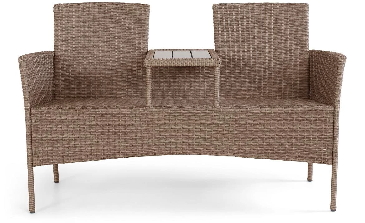 Hugo klupa sa stocicem od tehnoratana 138x61x86 cm, natur