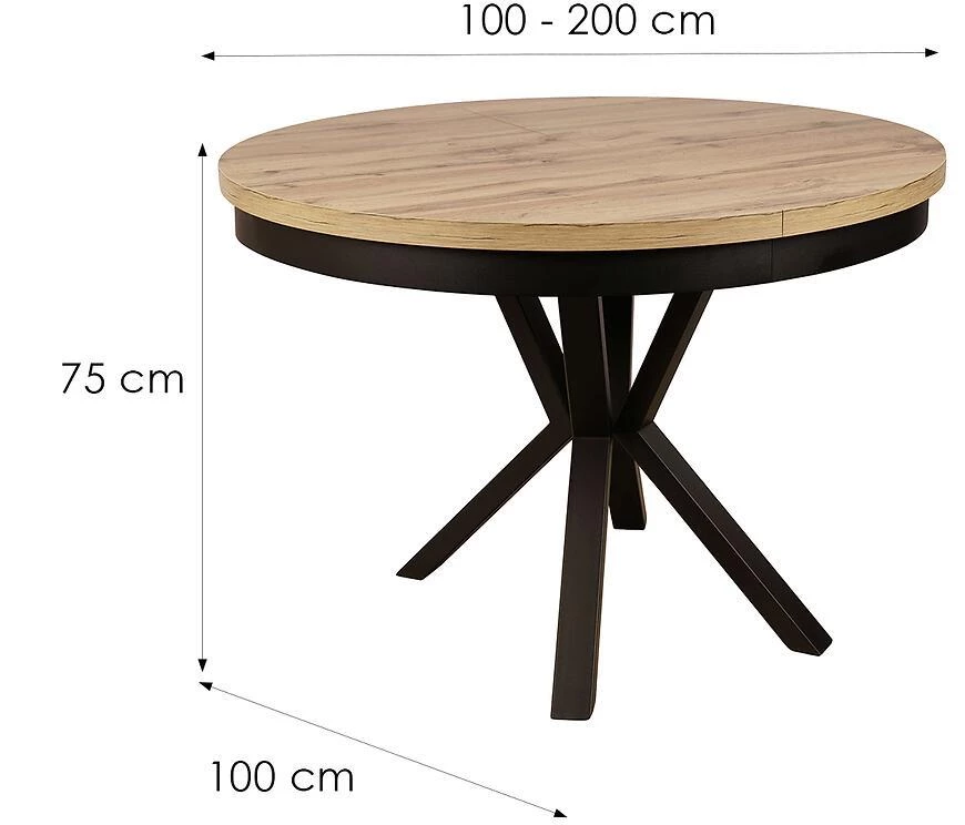 Sto St-42 100+2x50 Wotan hrast/Crna