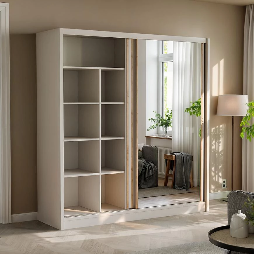 London Lux 203 ormar 61x203x215 cm  kašmir / wotan hrast