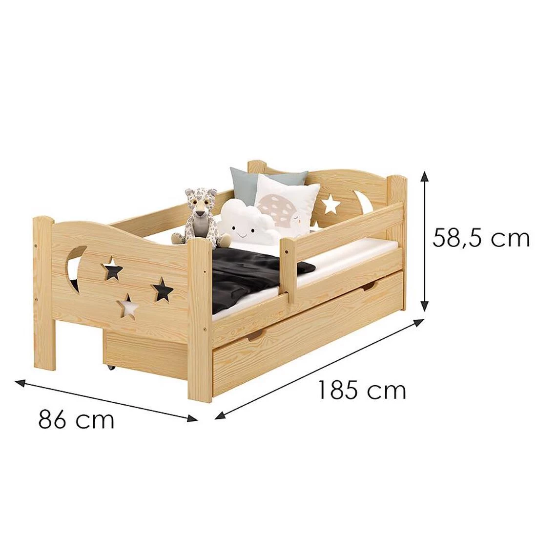 Deda Mraz krevet 185x86x58.5 cm  bor
