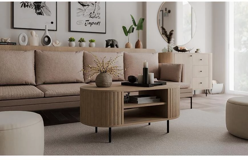Ovalio 813 1f 3s komoda, 42.3x123x85.4 cm cremona hrast