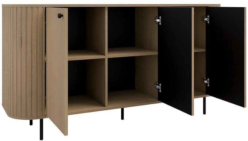 Ovalio 830 3f komoda, 42.3x164.6x85.4 cm cremona hrast