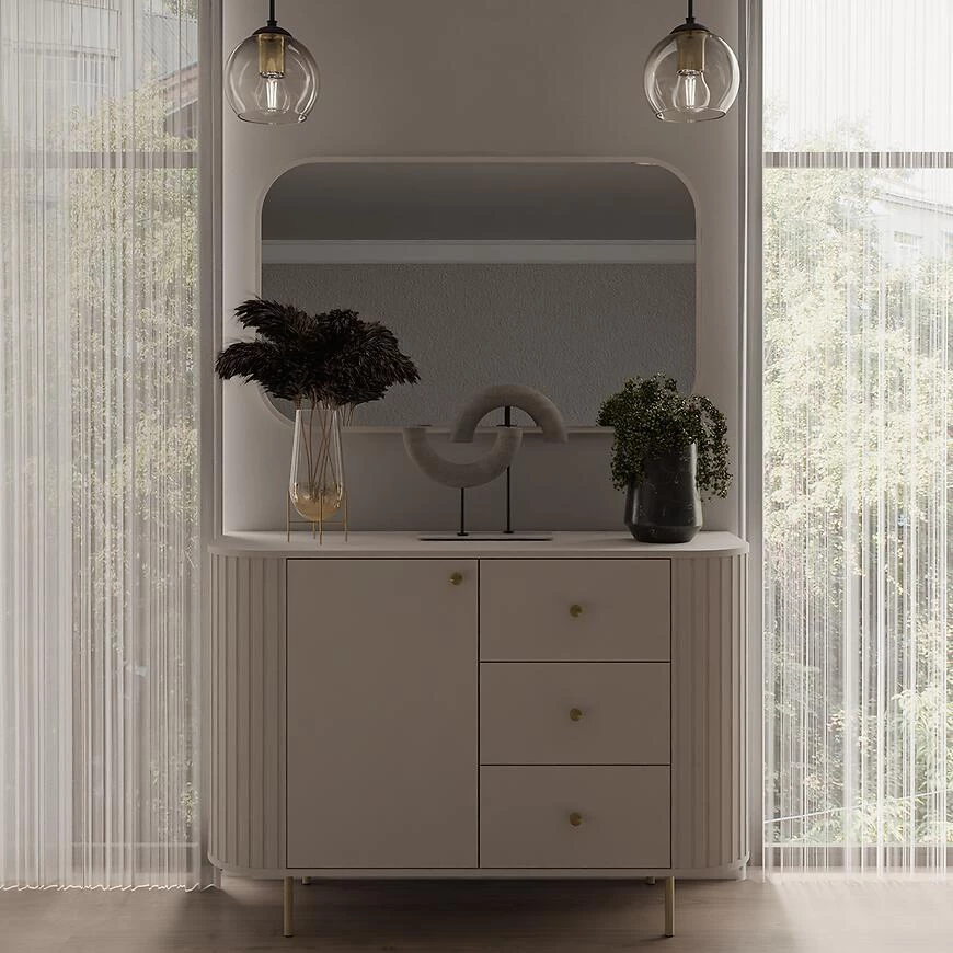 Ovalio 813 1f 3s komoda, 42.3x123x85.4 cm pesak/bež