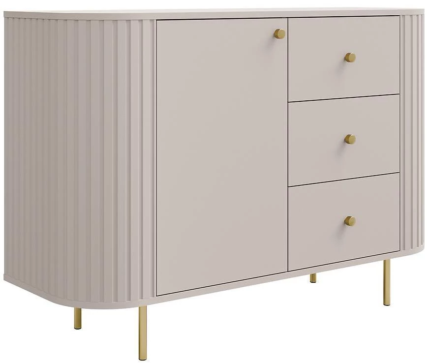 Ovalio 813 1f 3s komoda, 42.3x123x85.4 cm pesak/bež