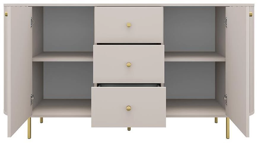 Ovalio 823 25 3s komoda, 42.3x164.6x85.4 cm pesak/bež