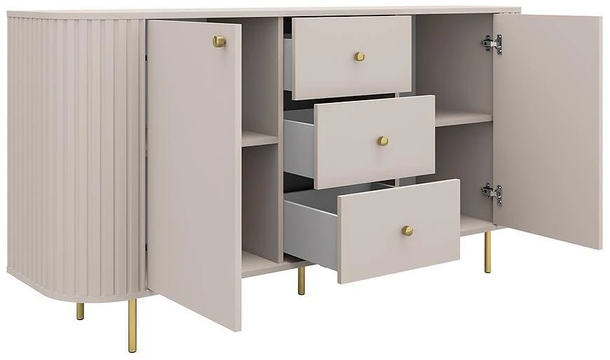 Ovalio 823 25 3s komoda, 42.3x164.6x85.4 cm pesak/bež