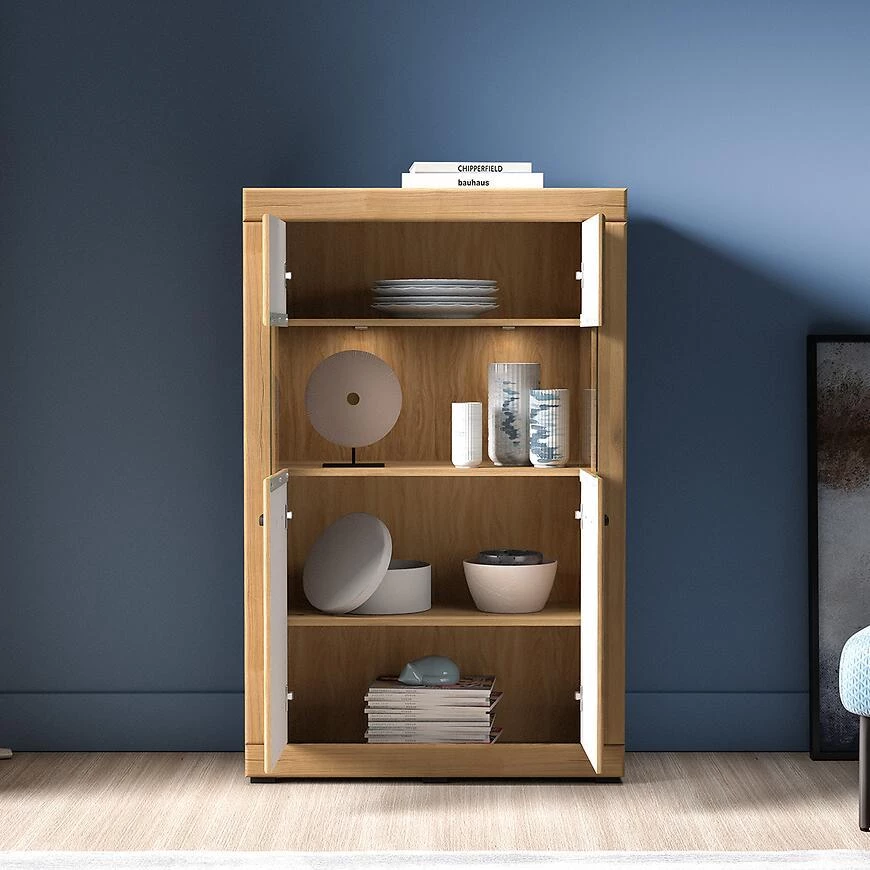 Dora 03 vitrina, 40x92x144 cm hrastovina