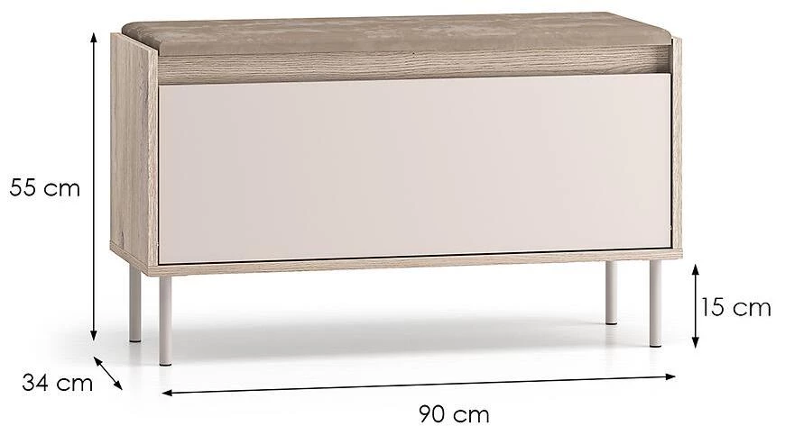 Voco 05 ormaric za cipele,  34x90x55 cm hrast cremona/kašmir