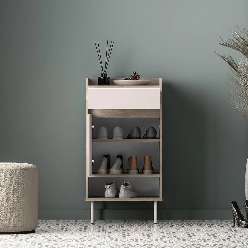 Voco 04 ormaric za cipele, 34x50x95 cm hrast cremona/kašmir