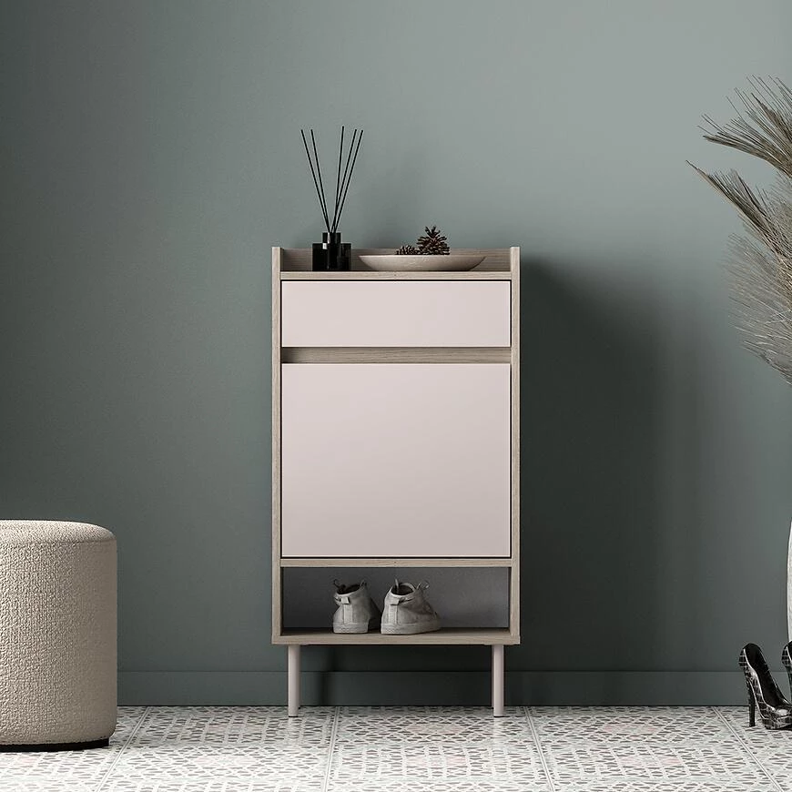 Voco 04 ormaric za cipele, 34x50x95 cm hrast cremona/kašmir