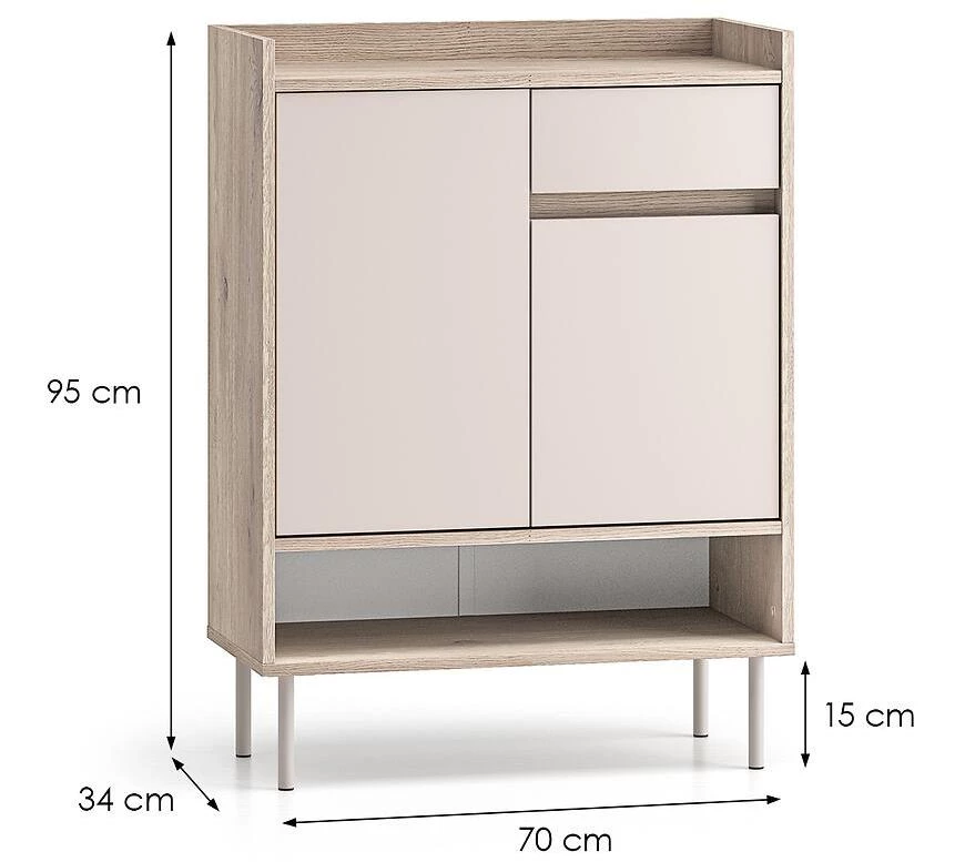 Voco 03 ormaric za cipele ,34x70x95 cm  hrast cremona/kašmir