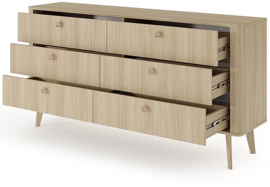 Viki C 163 6s komoda, 38.7x163.2x83.2 cm barista hrast