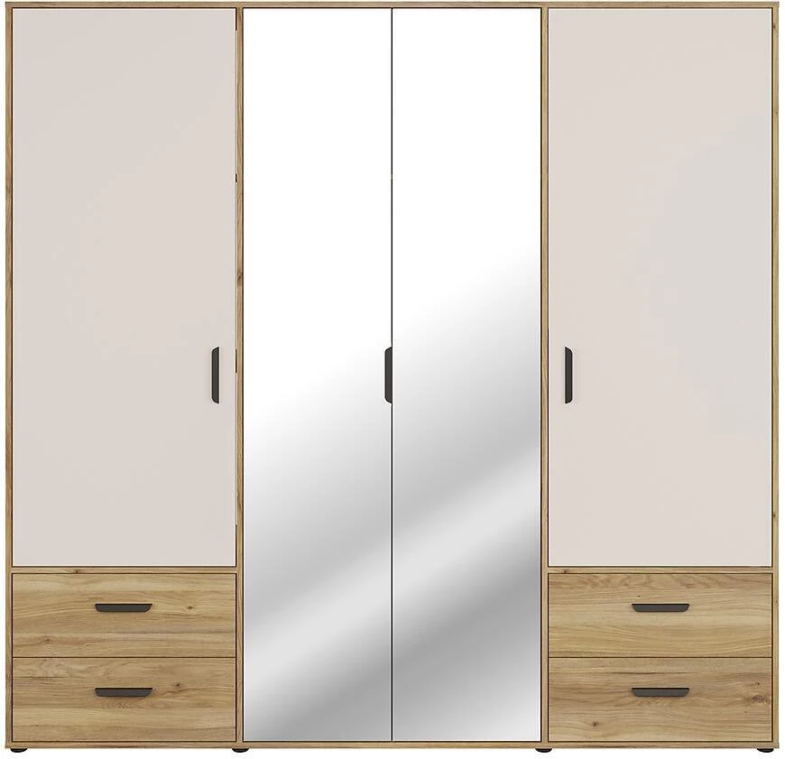 Mokkaro otklopni ormar Moks845-M802, 205.9x52.7x200.1 cm piijesak/hrast maulvela