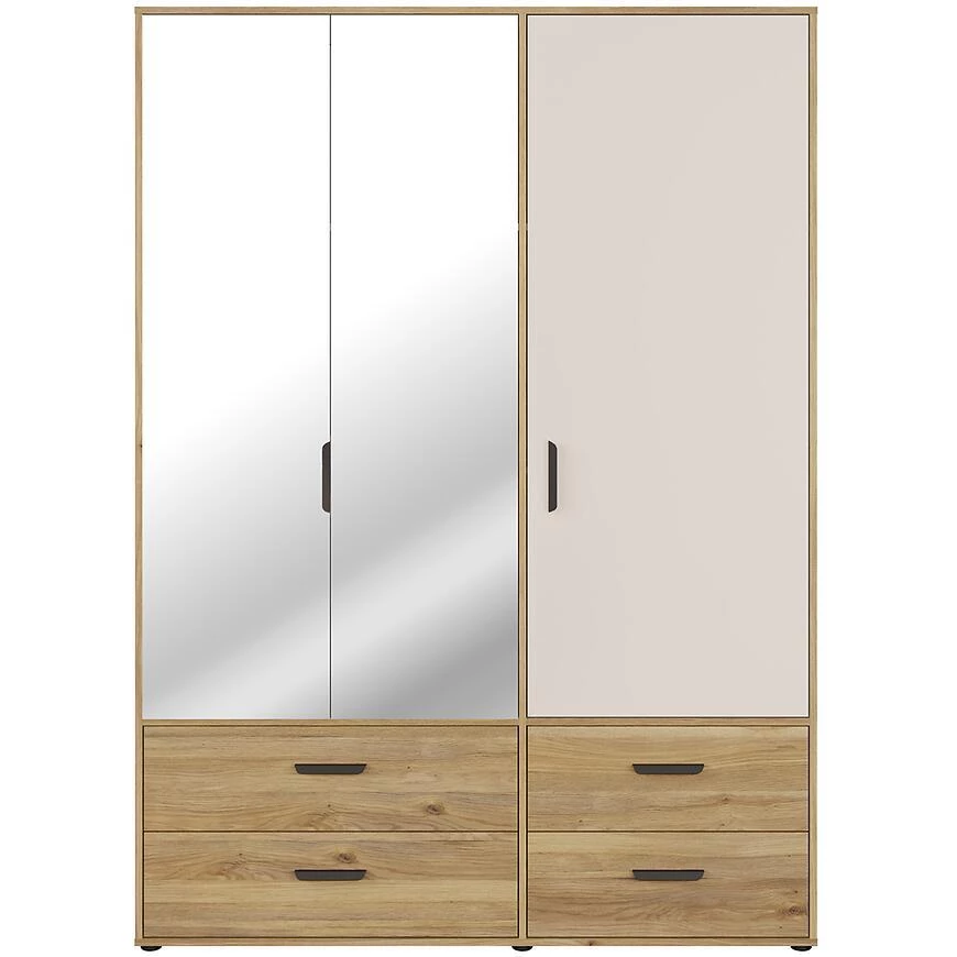 Mokkaro otklopni ormar Moks838-M802, 144.4x52.7x200.1 pijesak/maulvela hrast