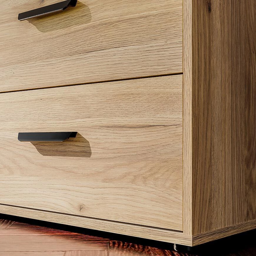 Mokkaro otklopni ormar Moks838-M802, 144.4x52.7x200.1 pijesak/maulvela hrast