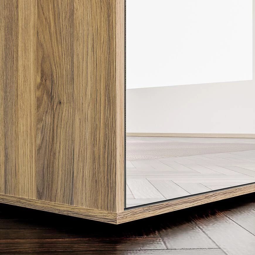 Mokkaro otklopni ormar Moks837-M802, 144.4x52.7x200.1  pijesak/maulvela hrast