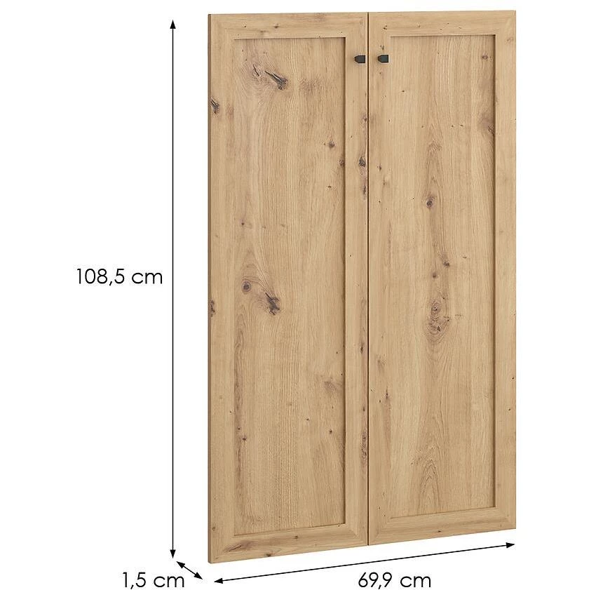 Trevone fronte od hrasta, 69.9x 1.5x108.5 cm artisan hrast
