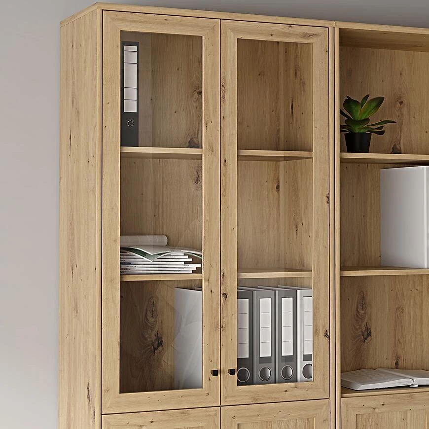 Trevone staklene fronte, 69.9x 1.5x108.5 cm artisan hrast