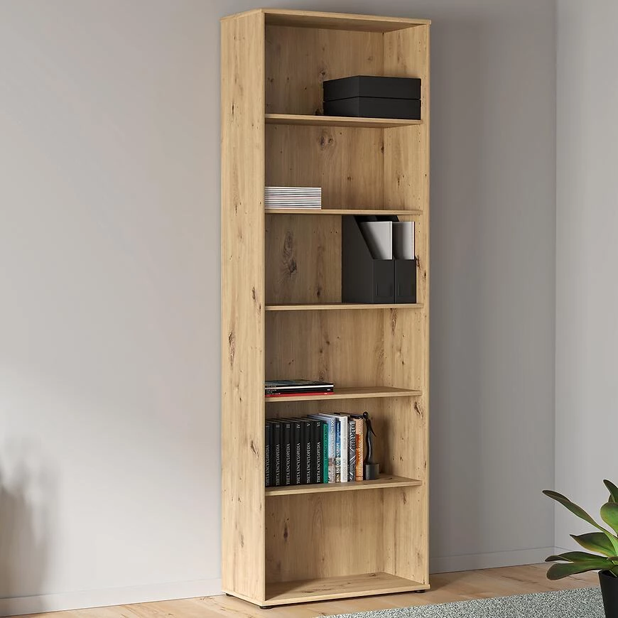 Trevone polica za knjige, 73.7x34.8x223.1 cm umjetni hrast