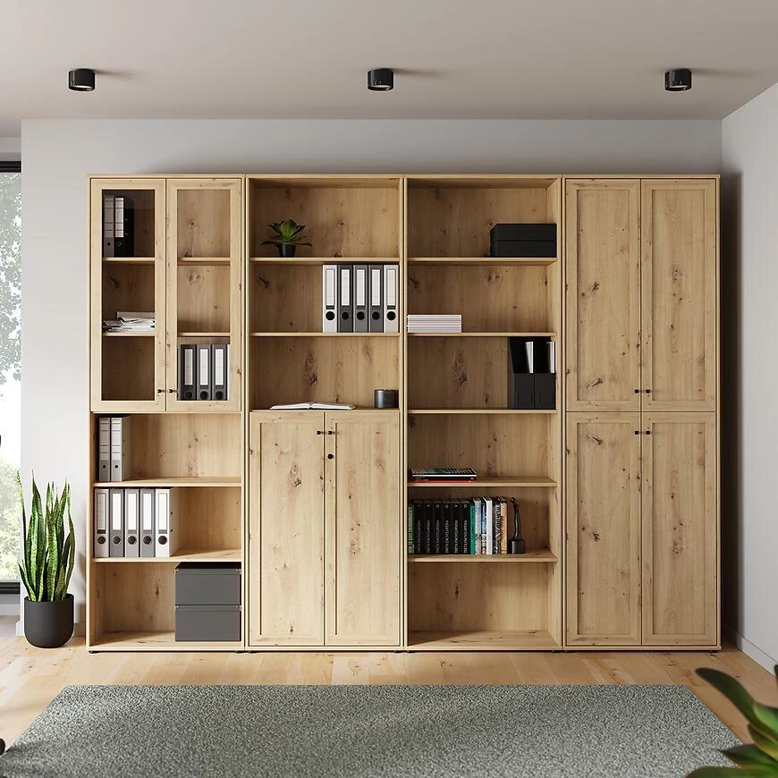 Trevone polica za knjige, 73.7x34.8x223.1 cm umjetni hrast