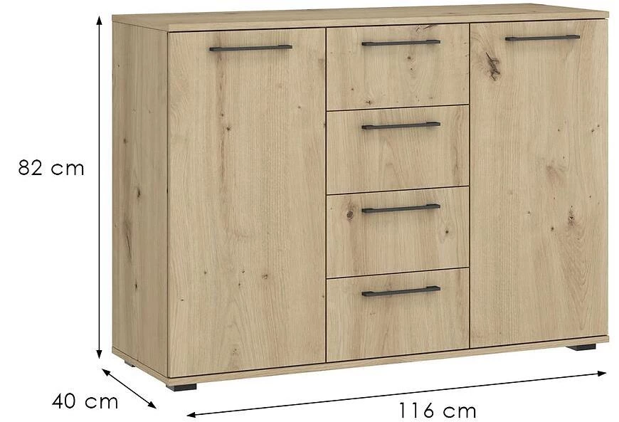 Flex KM-2 komoda, 40x116x82 cm artisan
