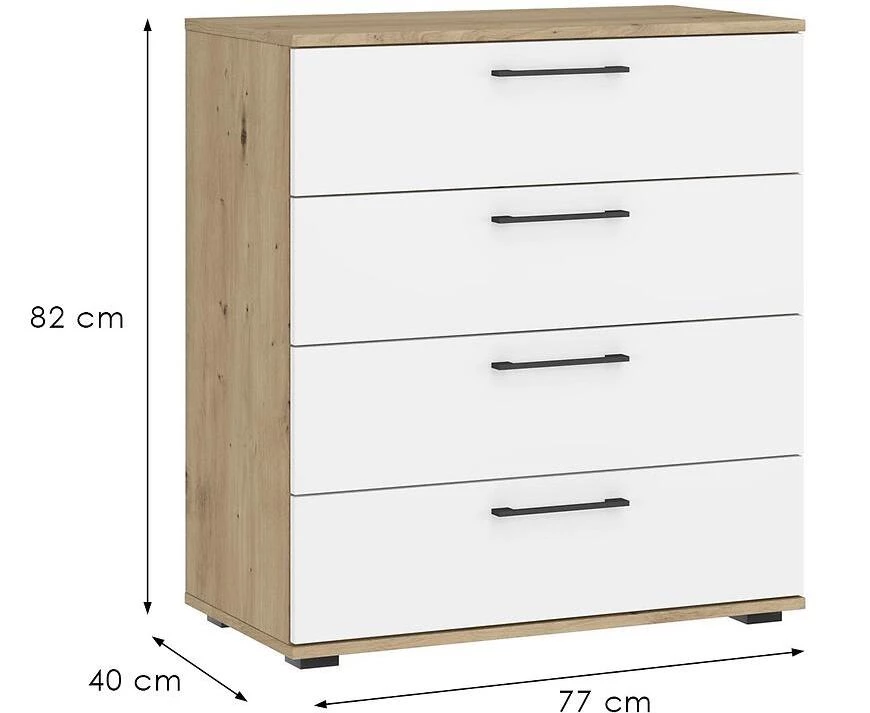 Flex KM-1 komoda, 40x77x82 cm bela
