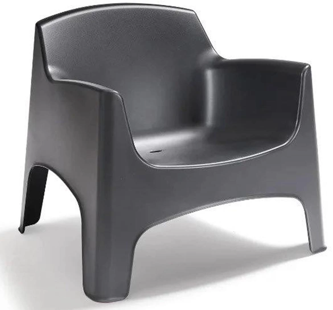 Fotelja Ibiza grafit, plastika