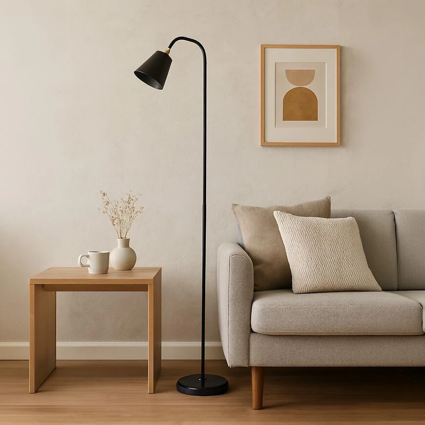 Podna lampa Sierra crna