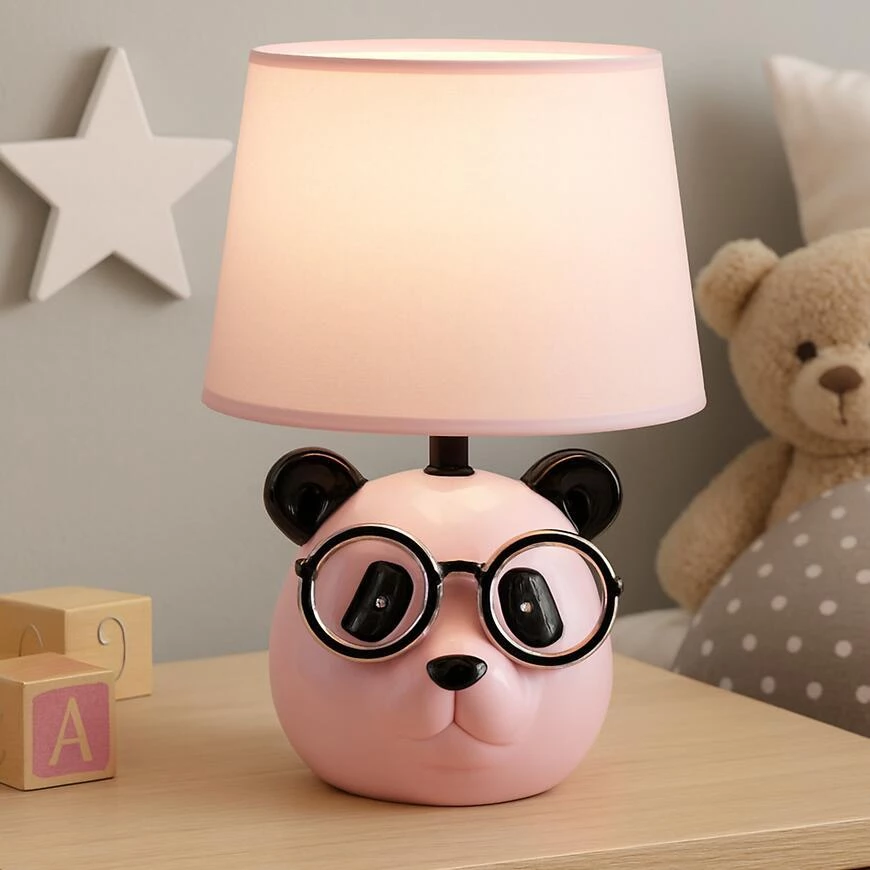 Stona lampa Panda roze