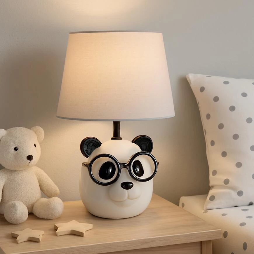 Stolna lampa Panda siva
